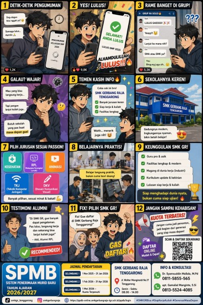 SPMB GELOMBANG 3 SMK GERBANG RAJA TELAH DIBUKA!