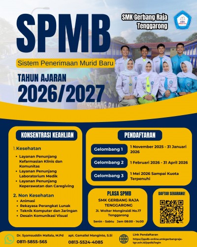 SPMB SMK Gerbang Raja Tenggarong Masih Dibuka!!!