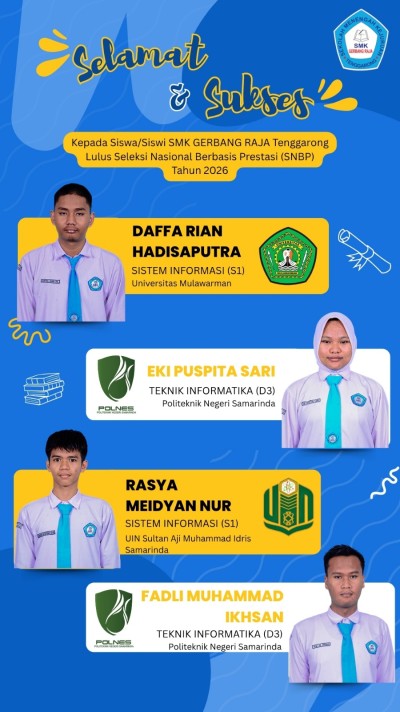 PRESTASI GEMILANG: Selamat & Sukses Siswa SMK Gerbang Raja!